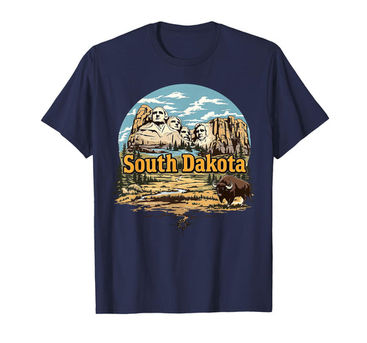 Vintage South Dakota Landscape Mount Rushmore T-Shirt