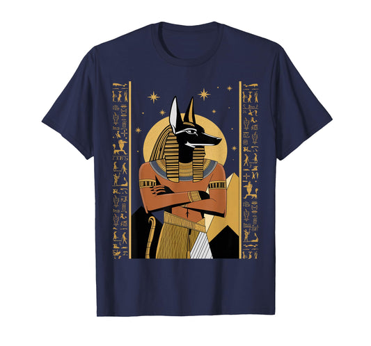 Anubis Egyptian Hieroglyphs T-Shirt