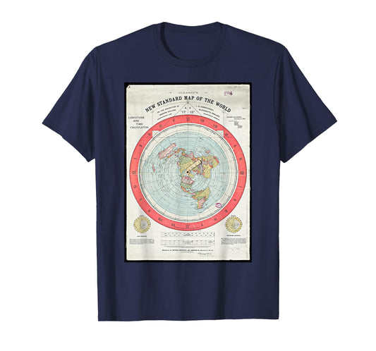 Gleason's new standard map of the world globe T-Shirt