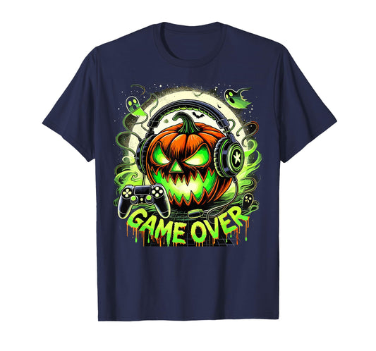 Halloween Jack O Lantern Game Over Gaming Gamer T-Shirt