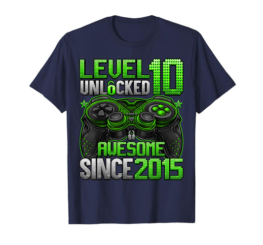 Level 10 Unlocked 10 Year Old Gifts Boys 10th Birthday Boy T-Shirt
