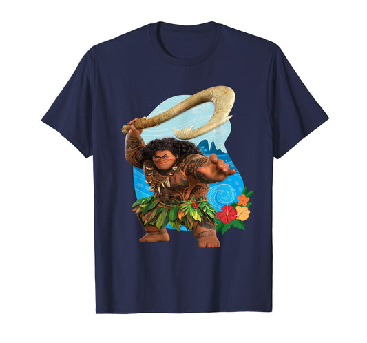 Disney Moana 2 Tropical Island Adventure Maui with Fish Hook T-Shirt