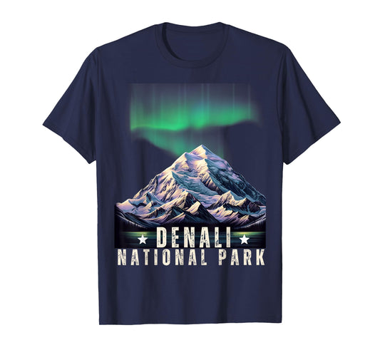 Denali National Park Vintage Alaska Denali Mountain Peak T-Shirt