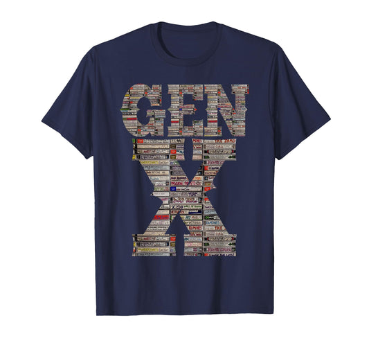 Gen X 80’s Rock Cassettes Vintage Retro Design For Men Women T-Shirt