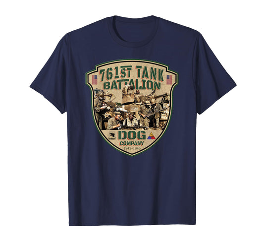 761st Tank Battalion Tribute Vintage Dog Company WW2 Heroes T-Shirt
