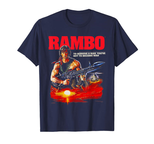 Rambo Missile Launcher Illustration Vintage Action Movie T-Shirt