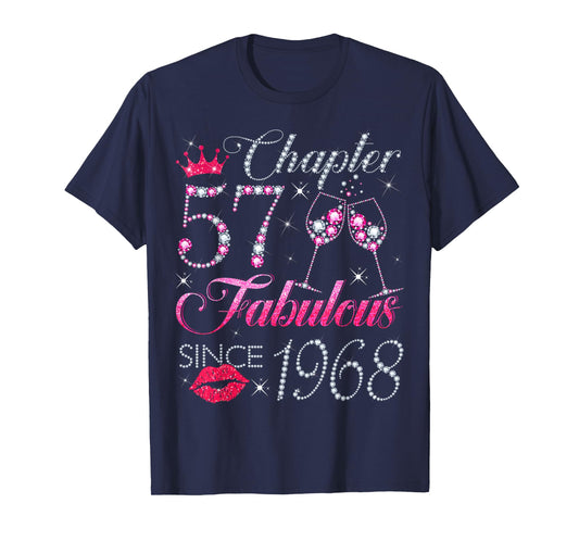 Chapter 57 Fabulous Since 1968 57Th Birthday Gift For Women T-Shirt