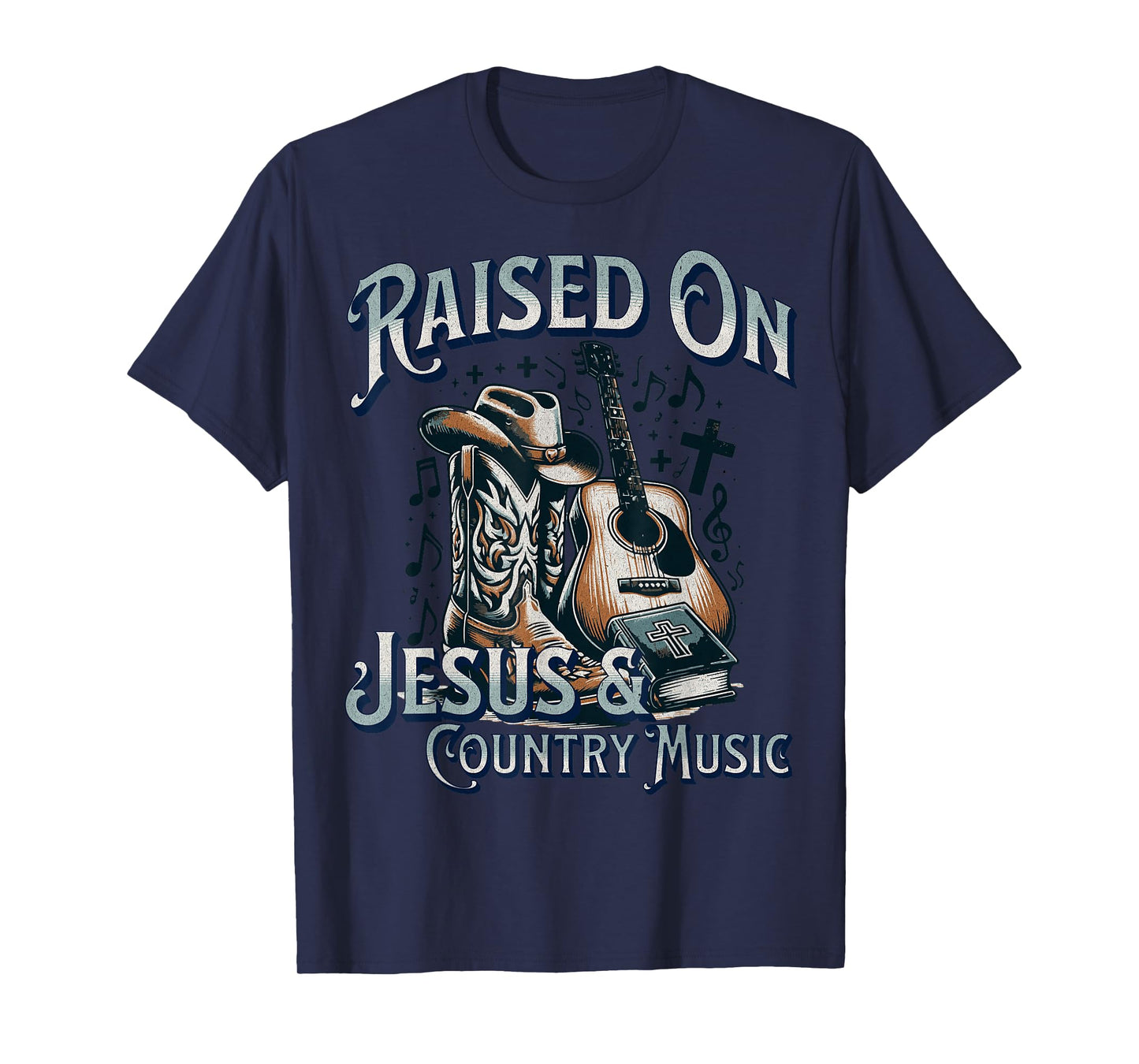 Raised On Jesus And Country Music T-Shirt