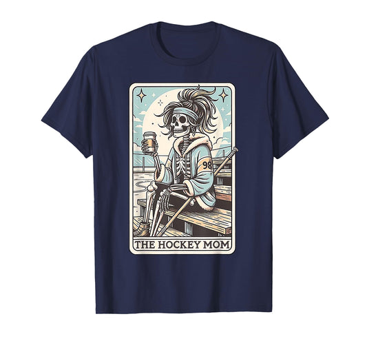 Hockey Mom Funny Skeleton Card T-Shirt