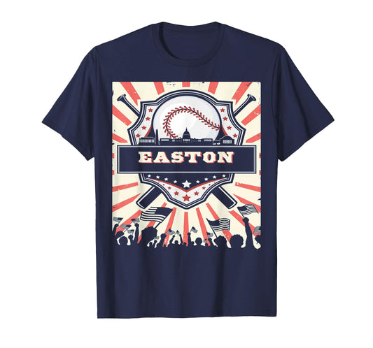 First name Easton Baseball for game day T-Shirt