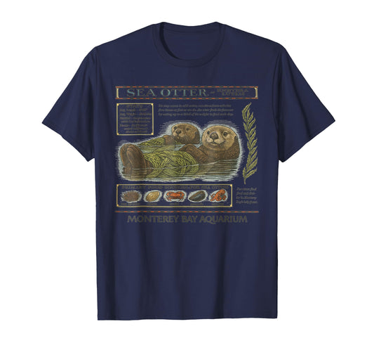 Vintage Sea Otter Monterey California 90's Aquarium Lover T-Shirt