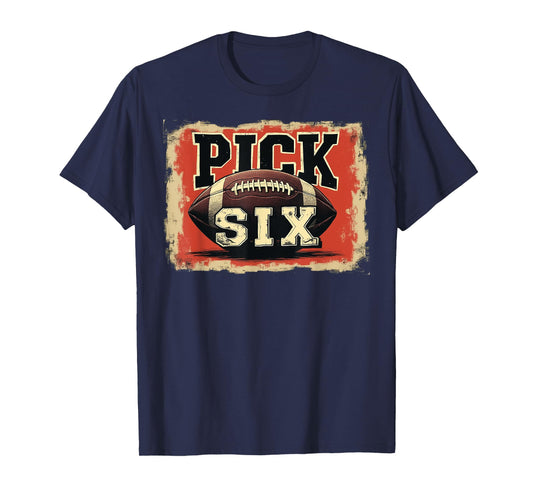 Pick Six Football Play - Savage Interception Design T-Shirt