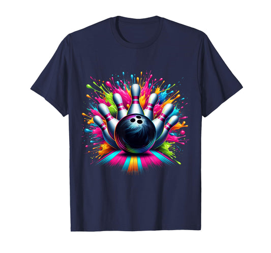 Colorful Bowling Game Day Bowling Cute Vibrant Color T-Shirt