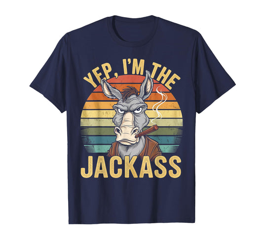 Yep I'm The Jackass Funny Vintage Halloween donkey T-Shirt