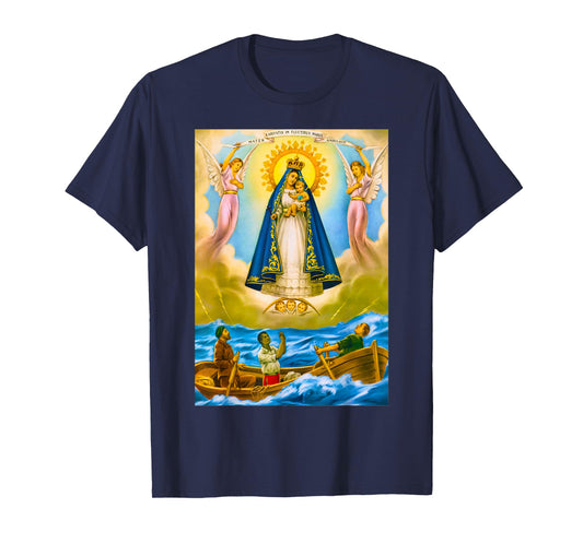 AfroCuban Religious Virgin Caridad del Cobre Cuba Santeria Oshun Unisex-Adults Black T-Shirt