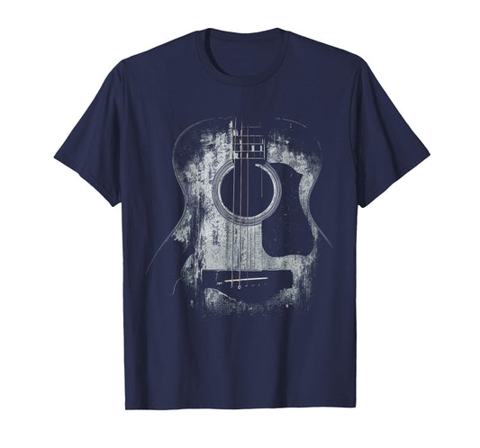 Distressed Acoustic Guitar Player Rock & Roll T-Shirt