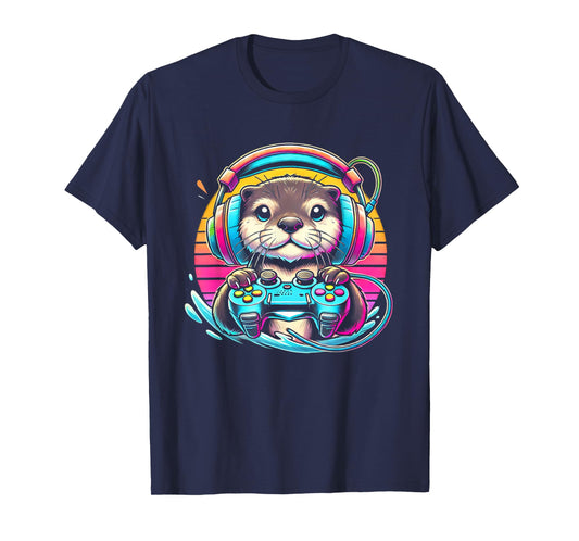 Otter Funny Video Game Controller T-Shirt
