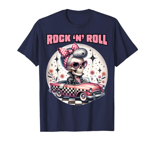 Rock N Roll 50s Sock Hop Dance Doo Wop Rockabilly 1950s Art T-Shirt