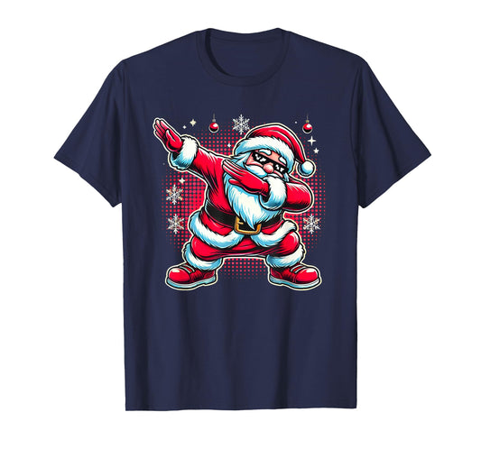 Dabbing Santa Claus Funny Christmas Boys Kids Girls Xmas Dab T-Shirt