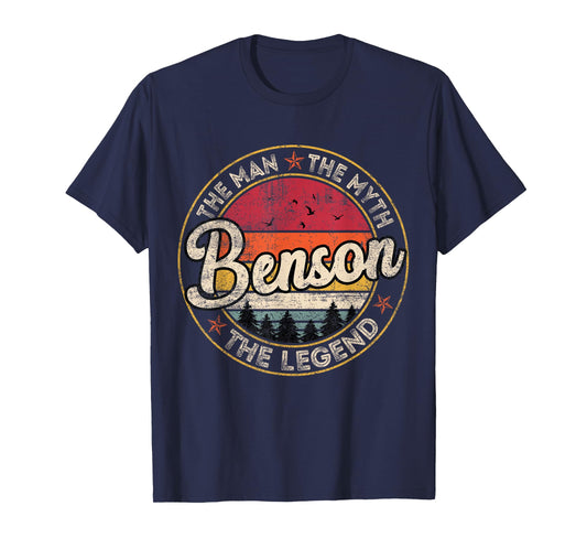 Benson The Man The Myth The Legend Personalized Name T-Shirt