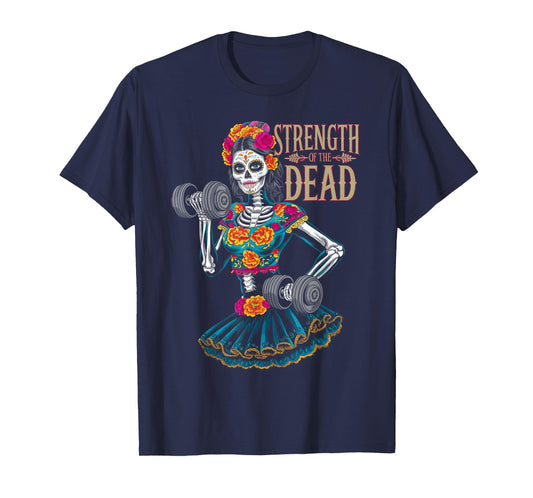 Dia De Los Muertos La Catrina Day of the Dead Gym Workout T-Shirt
