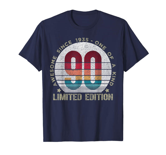 90 Year Old Gifts Vintage 1935 Limited Edition 90th Birthday T-Shirt