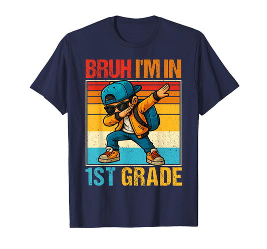 First Grade Dabbing Boy Bruh I'm In 1st Grade Student T-Shirt