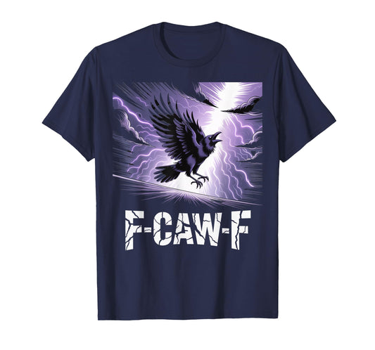 F-Caw-F Crow Funny Gothic Moon Black Bird Halloween T-Shirt