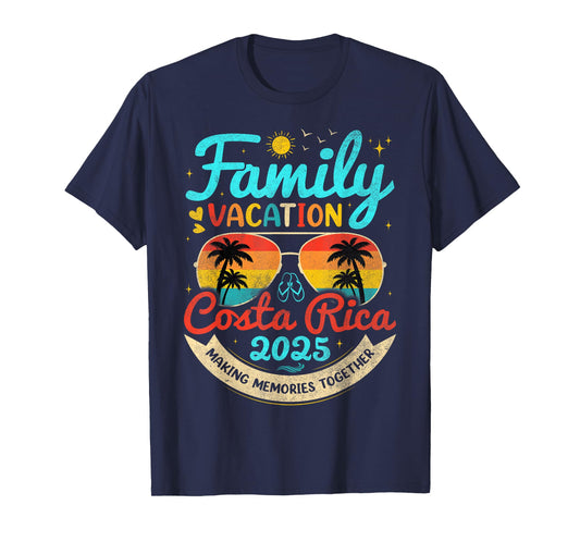 Vintage Family Vacation Costa Rica 2025 Costa Rica Group T-Shirt