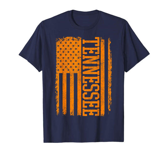 Classic TN Orange Print Retro Varsity Vintage Tennessee T-Shirt