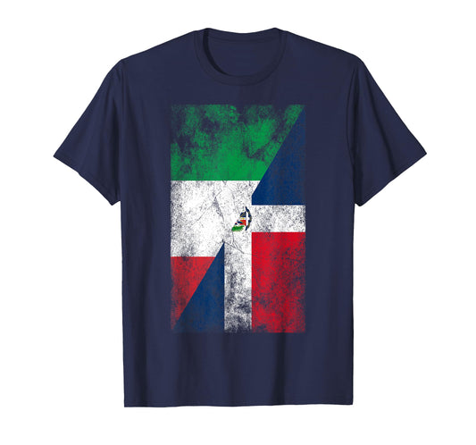 Italy & Dominican Republic Flags - Italian Dominican T-Shirt
