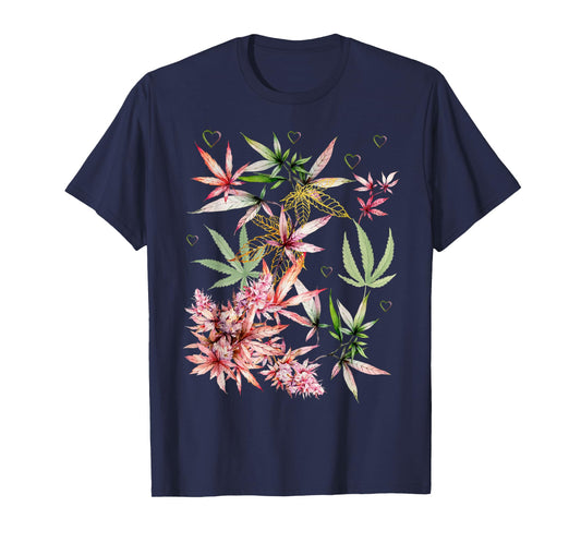 Vintage Marijuana Pot Leaf Flower Weed Cannabis Men Women T-Shirt