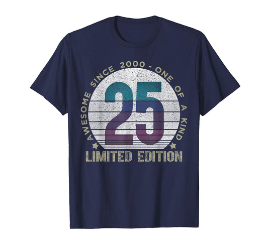 25 Year Old Gifts Vintage 2000 Limited Edition 25th Birthday T-Shirt