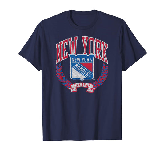 New York Rangers Vintage Victory Black Officially Licensed T-Shirt