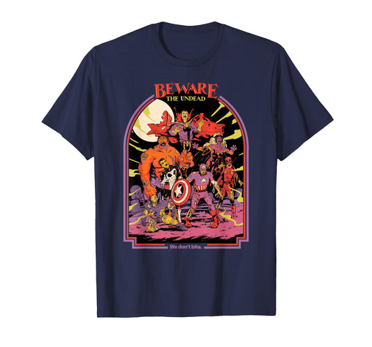 Marvel Zombies Beware the Undead We Don’t Bite Halloween T-Shirt