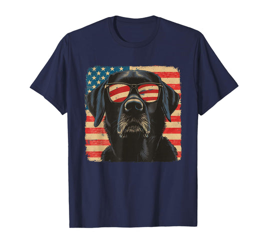 USA Patriot 4th of July Labrador Retriever Dog Women Men T-Shirt