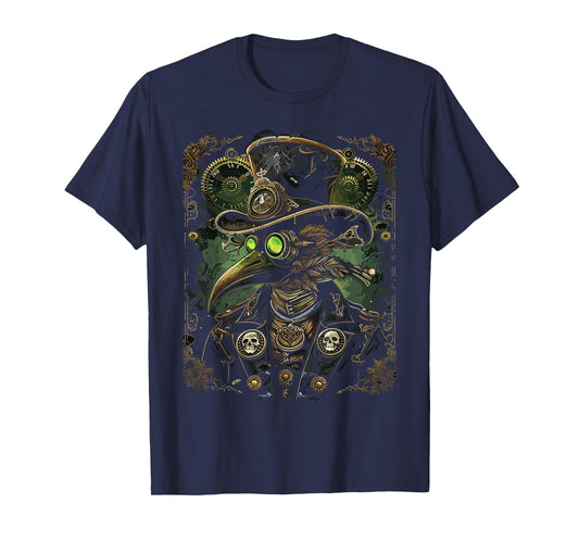 Mechanical Steampunk Pestilence Plague Doctor T-Shirt