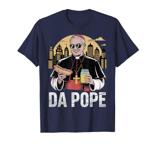Da Pope From America Chicago Pope Leo XIV Funny Vintage T-Shirt