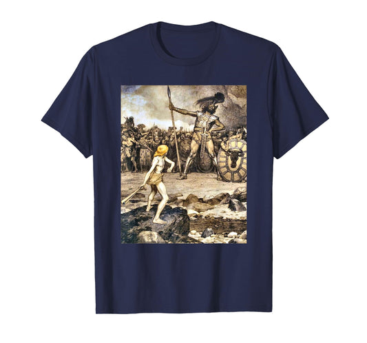 David And Goliath T-Shirt, Small, Black