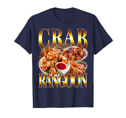 Funny Crab Rangoon Meme Bootleg Retro Vintage Rap Style 90s T-Shirt