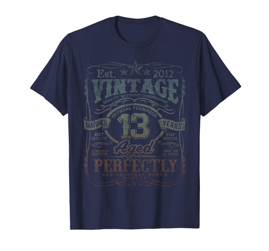 Vintage 2012 Limited Edition Shirt 13 year old 13th Birthday T-Shirt
