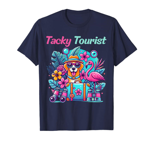 Vacation Tourist Apparel & Vintage Hawaiian Wear Unisex-Adults, Unisex-Kids T-Shirt Black Tie-Dye Cartoon Tacky Tourist Hawaiian Short Sleeve T-Shirt Small