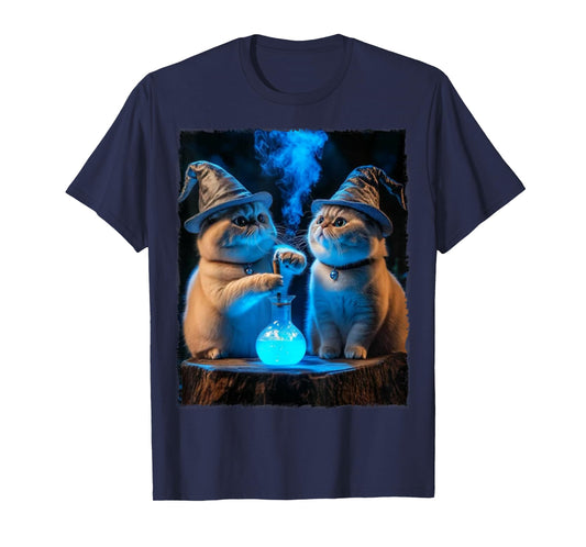 Cute Witchy Cats Halloween Magic Potion Spooky Costume Cat T-Shirt