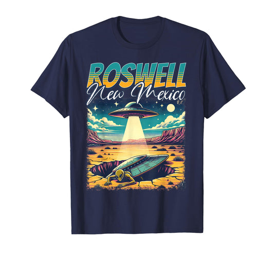Roswell New Mexico 1947 Alien Abduction UFO Crash Vintage T-Shirt