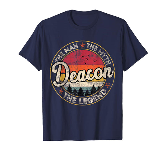 Deacon The Man The Myth The Legend Personalized Name T-Shirt