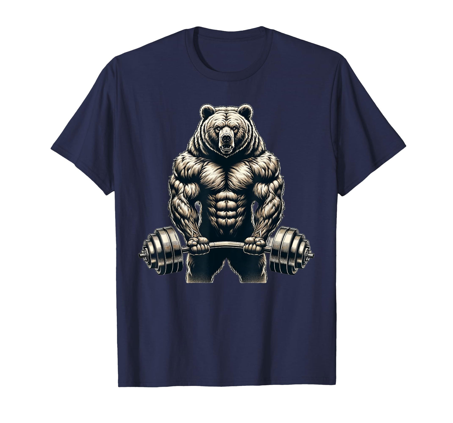 Bear Powerlifting Weightlifting Gym Workout T-Shirt