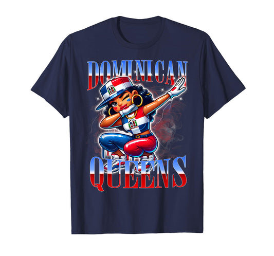 Dominican Queens Dab Urban Streetwear Pride Design T-Shirt
