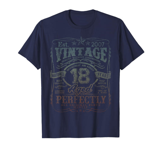 Vintage 2007 Limited Edition Shirt 18 year old 18th Birthday T-Shirt