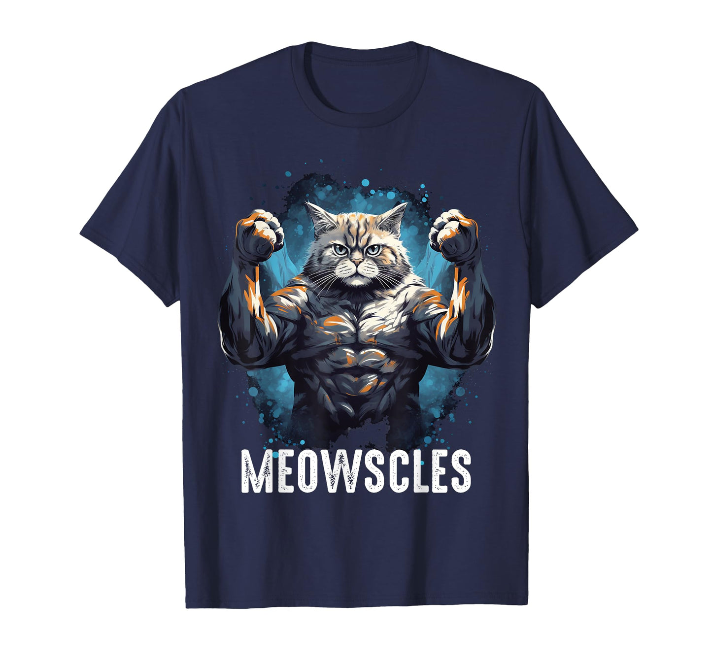 Funny Cat Musculation for Men Gym Weight lifting Cats Lovers T-Shirt
