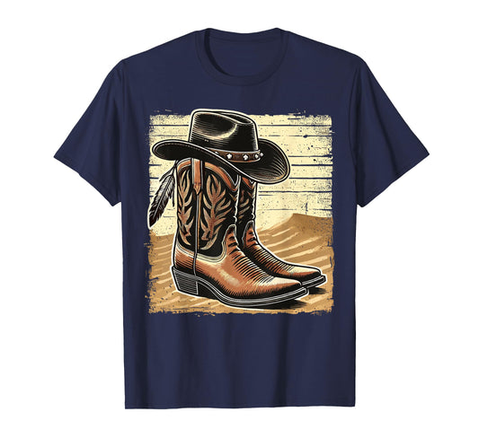 Cowboy Boots and Hat Western Country T-Shirt
